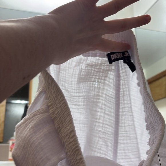 NWT DKNY White Gauze Pull On Shorts Size S 100% Cotton - Picture 9 of 11